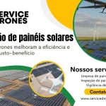 Inspeção de painéis solares com drone