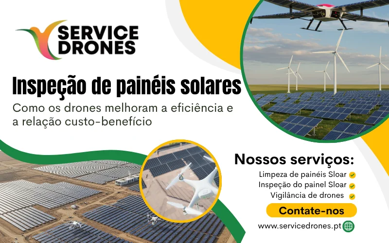 Inspeção de painéis solares com drone