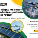 Benefícios da limpeza de painéis solares com drones