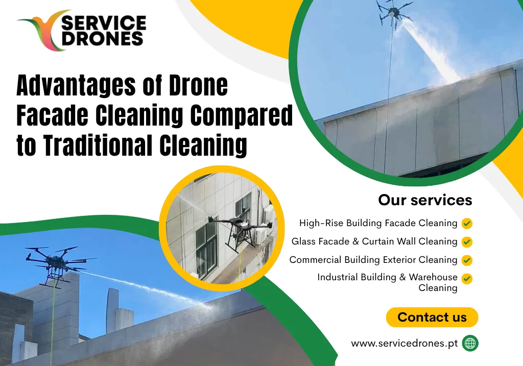 Advantages of Drone Facade Cleaning Compared to Traditional Cleaning