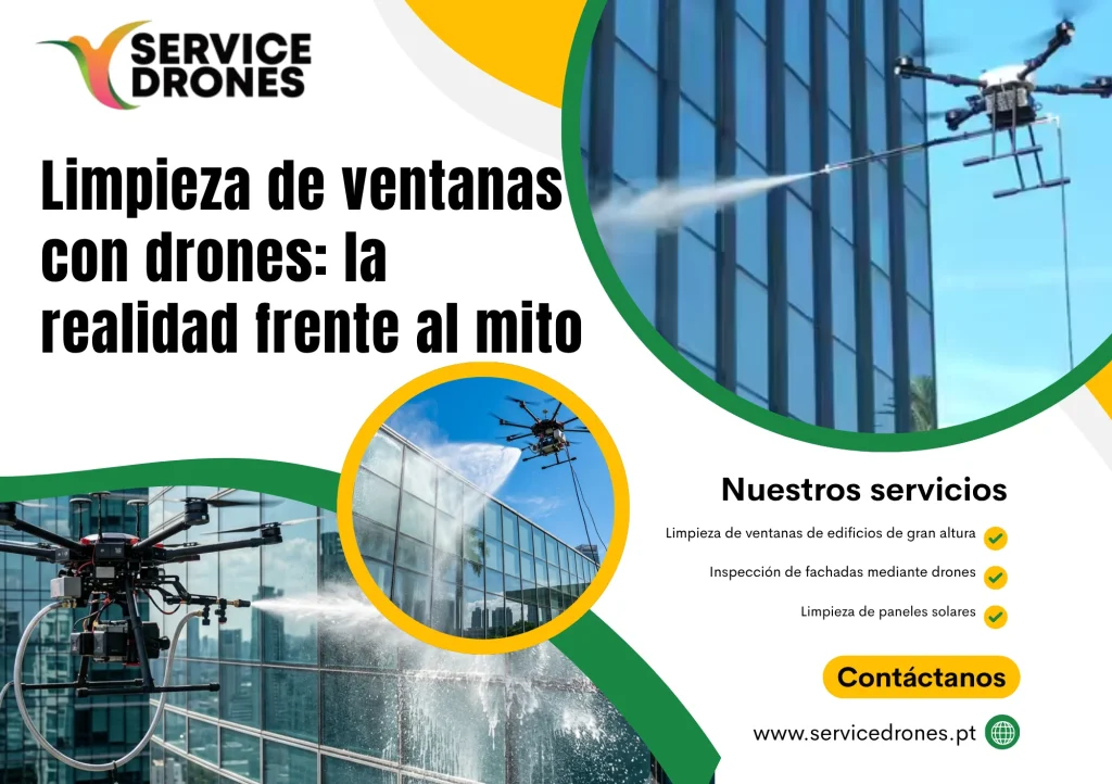 Limpieza de ventanas con drones