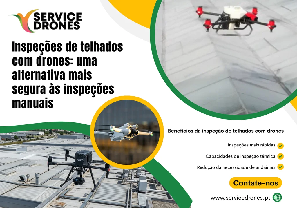 Inspeções de telhados com drones